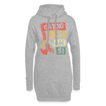 Est-ce que mon vélo va bien? Cycliste VTT - Sweat-shirt à capuche long Femme - gris chiné - Devant