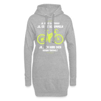 E-Bike Ich habe Dich Überholt Biker Fahrrad - Hoodie-Kleid - Grau meliert - Vorne