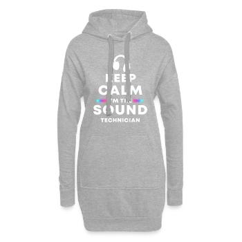 Ingénieur du son - Sweat-shirt à capuche long Femme - gris chiné - Devant