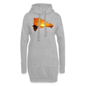 Vacancier République Dominicaine Dom Rep Dominicain - Sweat-shirt à capuche long Femme - gris chiné - Devant