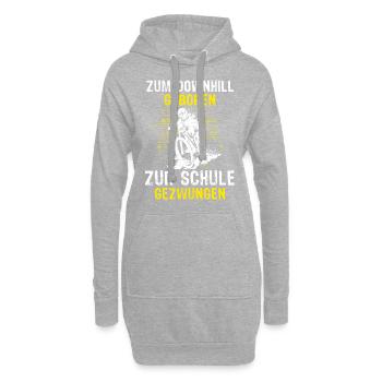 Zum Downhill Geboren MTB Fahrer Mountain Biker - Hoodie-Kleid - Grau meliert - Vorne