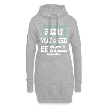 Bible verset prière Bible Jésus - Sweat-shirt à capuche long Femme - gris chiné - Devant