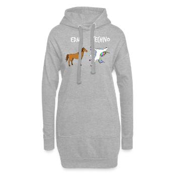 Poteaux de danse cheval et licorne - Sweat-shirt à capuche long Femme - gris chiné - Devant