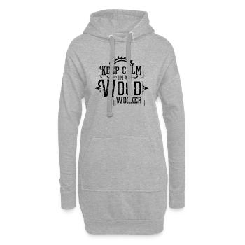 Reste calme, je suis menuisier - Sweat-shirt à capuche long Femme - gris chiné - Devant