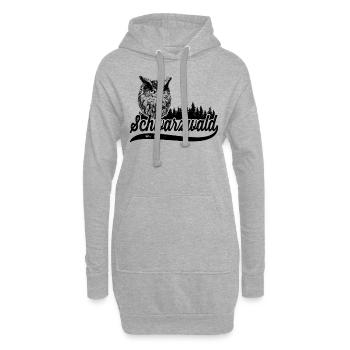 Schwarzwald Eule - Hoodie-Kleid - Grau meliert - Vorne