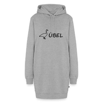 Gans Übel Spruch Betrunken Party Kotzen - Hoodie-Kleid - Grau meliert - Vorne