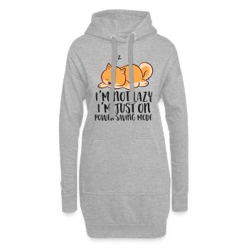Shiba Inu Power Saving Mode Shiba Inu Chien - Sweat-shirt à capuche long Femme - gris chiné - Devant