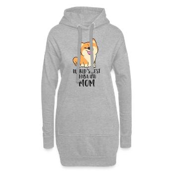 Meilleur Shiba Inu Maman - Sweat-shirt à capuche long Femme - gris chiné - Devant