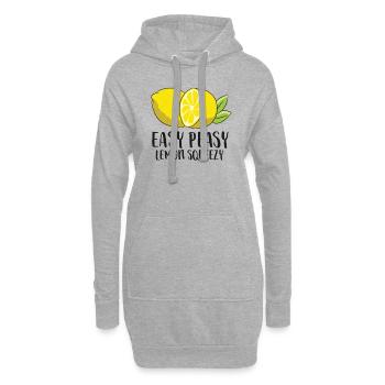 Lustige Zitrone Easy Peasy Lemon Squeezy - Hoodie-Kleid - Grau meliert - Vorne