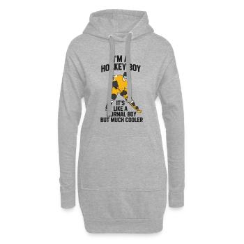 Eishockey Boy Hockey Son Geschenk Eishockey - Hoodie-Kleid - Grau meliert - Vorne