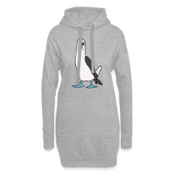 Netter Blauer Fuß Tölpel Vogel, Der Blauen Fuß - Hoodie-Kleid - Grau meliert - Vorne