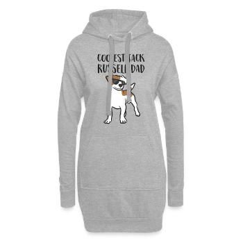 Coolster Jack Russel Papa Jack Russell Hund - Hoodie-Kleid - Grau meliert - Vorne