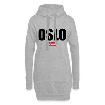 Norwegen Oslo Reise Souvenir Geschenkidee - Hoodie-Kleid - Grau meliert - Vorne