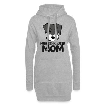 Schnauzer Mom Miniature Schnauzer Mom - Hoodie-Kleid - Grau meliert - Vorne