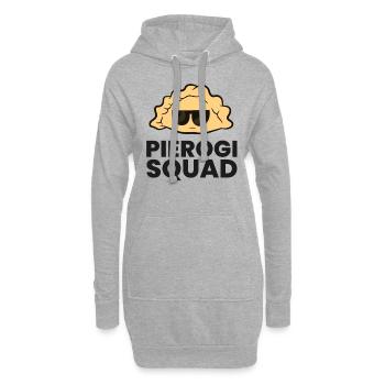 Polnischer Pierogi Liebhaber Lustiger Pierogi - Hoodie-Kleid - Grau meliert - Vorne