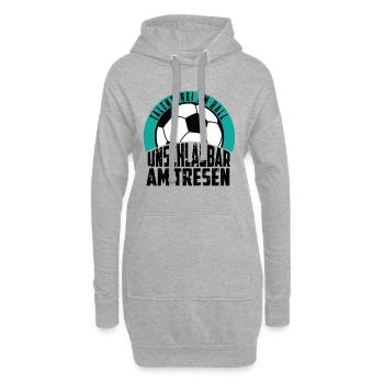 Fußball Männer Mannschaft Bier Saufen Verein - Hoodie-Kleid - Grau meliert - Vorne