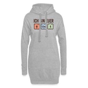 Chemiker Physik Boss PSE Team cooles Element - Hoodie-Kleid - Grau meliert - Vorne