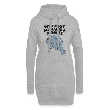Seekühe Sind Meine Lieblingstiere - Hoodie-Kleid - Grau meliert - Vorne