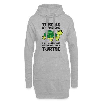 Je suis une tortue - Sweat-shirt à capuche long Femme - gris chiné - Devant
