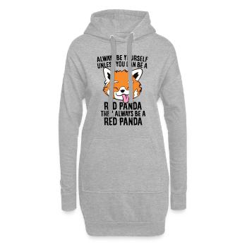 Sei Immer Ein Roter Panda Wenn Du Kannst - Hoodie-Kleid - Grau meliert - Vorne