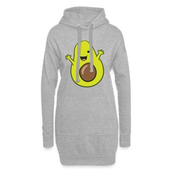 Avocat cadeau Guakamole Amour Avocats - Sweat-shirt à capuche long Femme - gris chiné - Devant