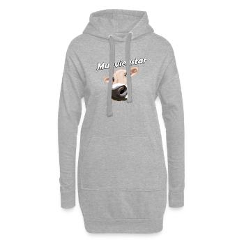 Muhviehstar Landwirt - Hoodie-Kleid - Grau meliert - Vorne