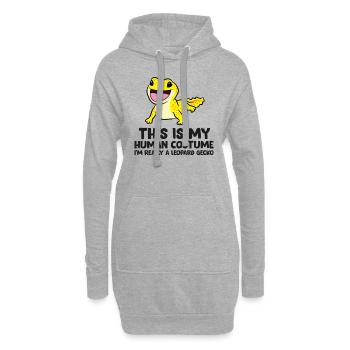 Leopard Gecko Costume I'm Really A Leopard Gecko - Hoodie-Kleid - Grau meliert - Vorne