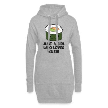 Just a Girl Who Loves Sushi Japanese Sushi Girl - Hoodie-Kleid - Grau meliert - Vorne