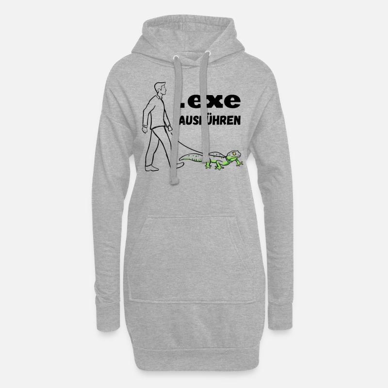 Informatiker Programmierer Computer lutig - Hoodie-Kleid - Grau meliert