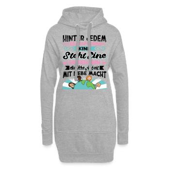Erzieherin Geschenk Erzieherinnen - Hoodie-Kleid - Grau meliert - Vorne