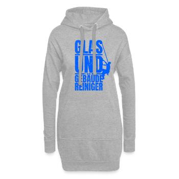 Glas und Gebäudereiniger Geschenkidee job Geschenk - Hoodie-Kleid - Grau meliert - Vorne