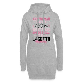 Lagotto Romagnolo Mama chien de truffe cadeau - Sweat-shirt à capuche long Femme - gris chiné - Devant