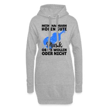 Cello gute Musik Violoncello Cellist Spruch - Hoodie-Kleid - Grau meliert - Vorne
