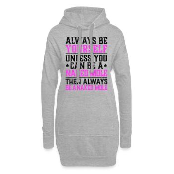 Sois un rongeur de la mule nue Rena - Sweat-shirt à capuche long Femme - gris chiné - Devant