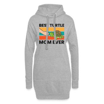 Meilleur moma tortue de tous les temps - Sweat-shirt à capuche long Femme - gris chiné - Devant