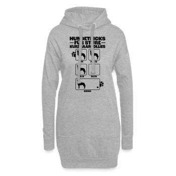 Kurzhaarcollie Hundetricks Collie Besitzer - Hoodie-Kleid - Grau meliert - Vorne