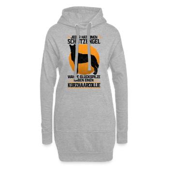 Kurzhaarcollie mein Schutzengel Collie Besitzer - Hoodie-Kleid - Grau meliert - Vorne