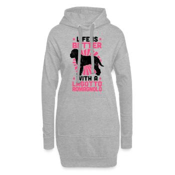 Life is better with Lagotto Romagnolo gift - Hoodie Dress - heather grey - Front