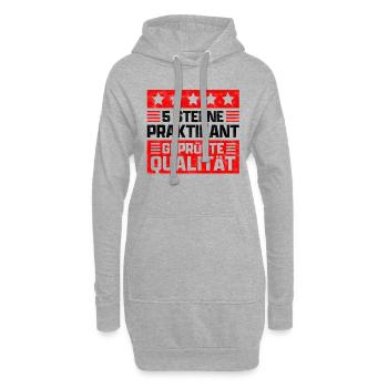 5 Sterne Praktikant Praktikum Geschenk - Hoodie-Kleid - Grau meliert - Vorne
