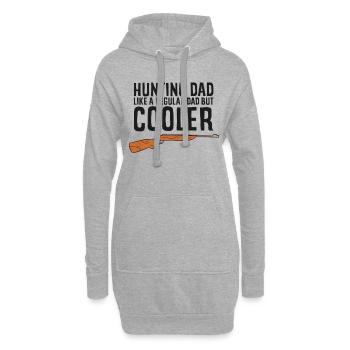 Papa jagen wie ein normaler Papa, aber cooler - Hoodie-Kleid - Grau meliert - Vorne