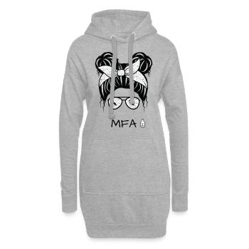 Medizinische Fachangestellte | Arzthelferin MFA - Hoodie-Kleid - Grau meliert - Vorne