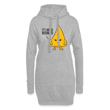 Seine Nacho Business Lustige Nachos Lustige Nacho - Hoodie-Kleid - Grau meliert - Vorne