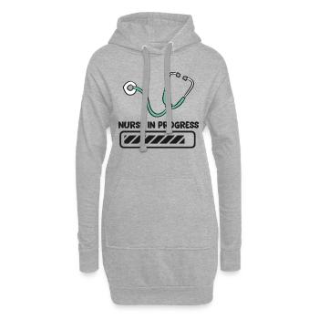 Future infirmière - Sweat-shirt à capuche long Femme - gris chiné - Devant