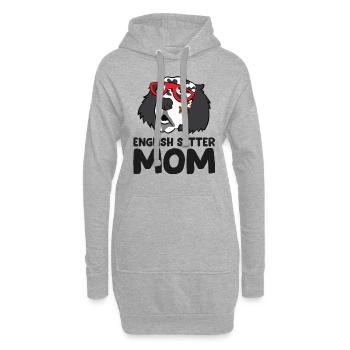 English Setter Mama Lustiger English Setter - Hoodie-Kleid - Grau meliert - Vorne