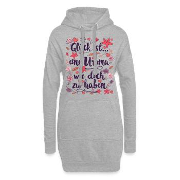 Uroma - Hoodie-Kleid - Grau meliert - Vorne
