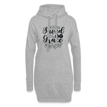 Christliche Gabe gerettet durch Gnade Christliche Gaben - Hoodie-Kleid - Grau meliert - Vorne