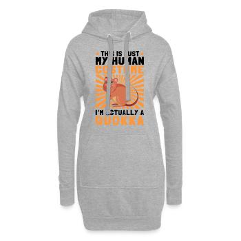 Quokka costume de marsupial Kangourou Australie - Sweat-shirt à capuche long Femme - gris chiné - Devant