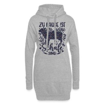 Schaf Schafe Schäferei Schäferin - Hoodie-Kleid - Grau meliert - Vorne