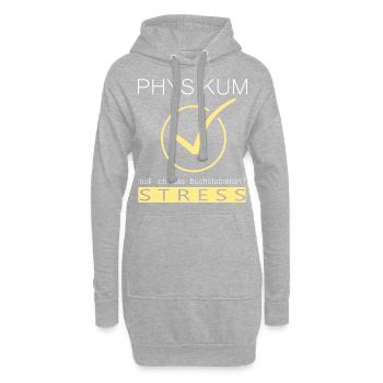 Physikum geschafft - Hoodie-Kleid - Grau meliert - Vorne