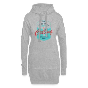Wasserfall Abenteuer Berge Wandern Alpen - Hoodie-Kleid - Grau meliert - Vorne